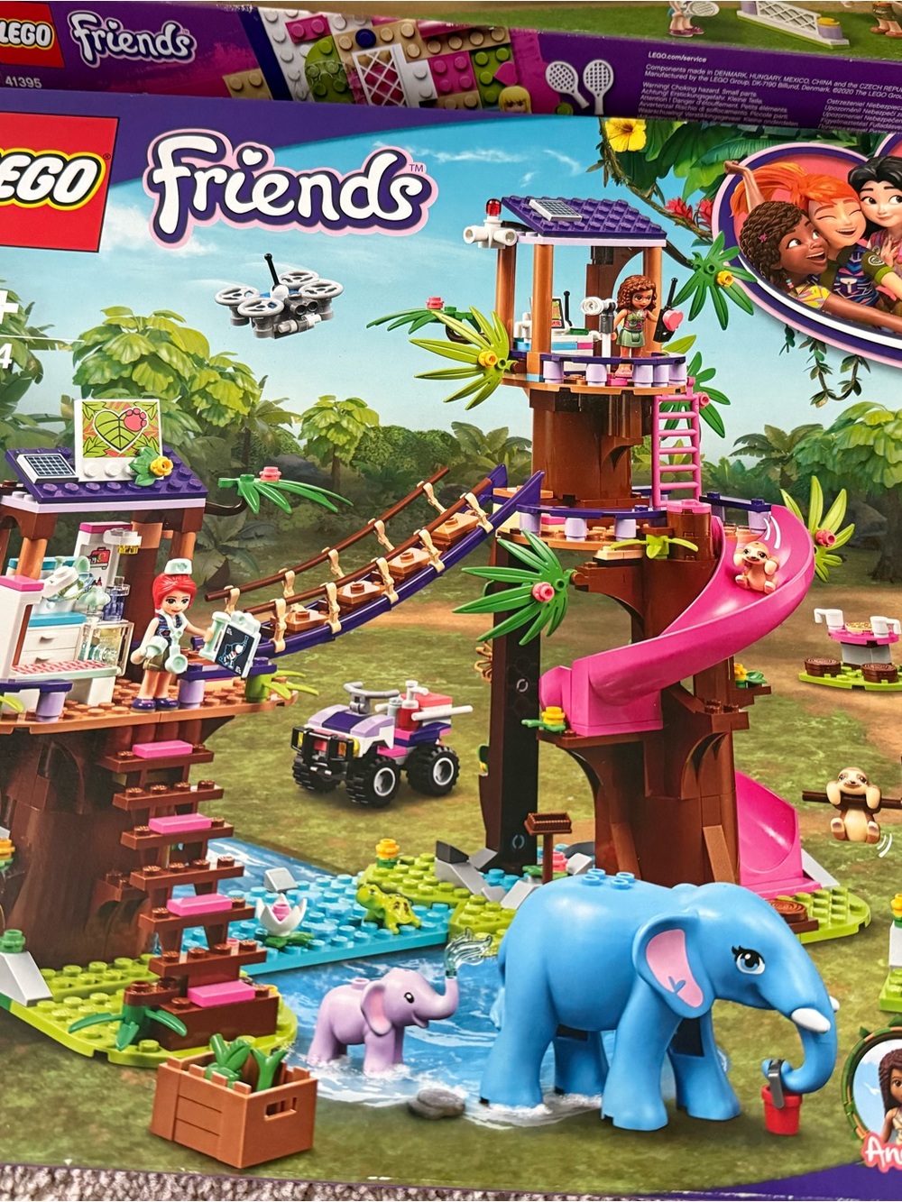 Lego Friends Jungle Tree House Playset - Purple, Pink, Blue, #41424
